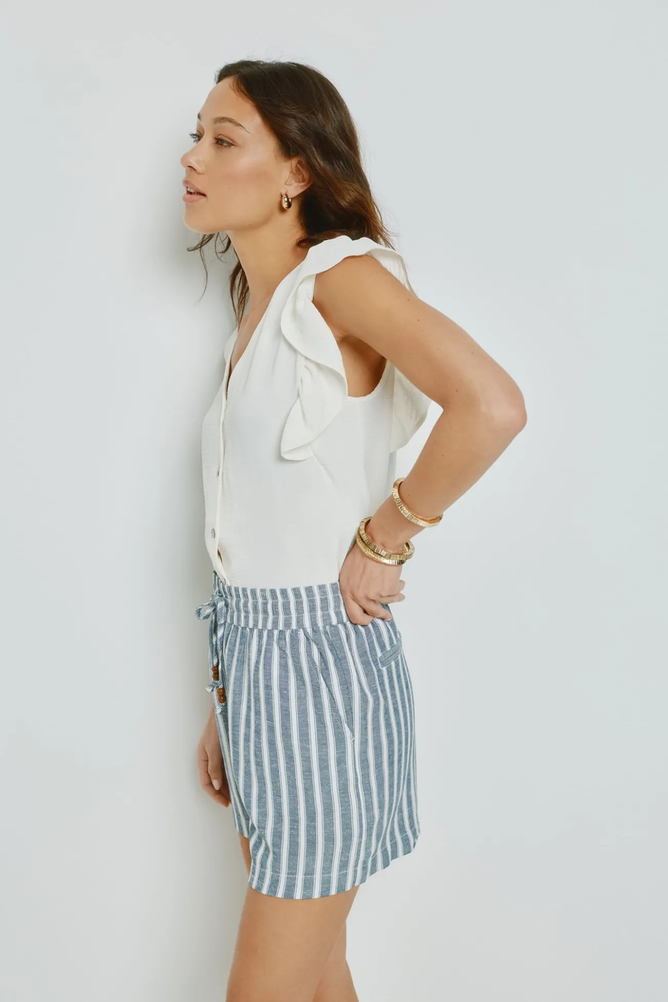 Blusa com folhos