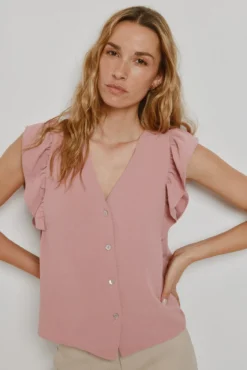 Blusa com folhos