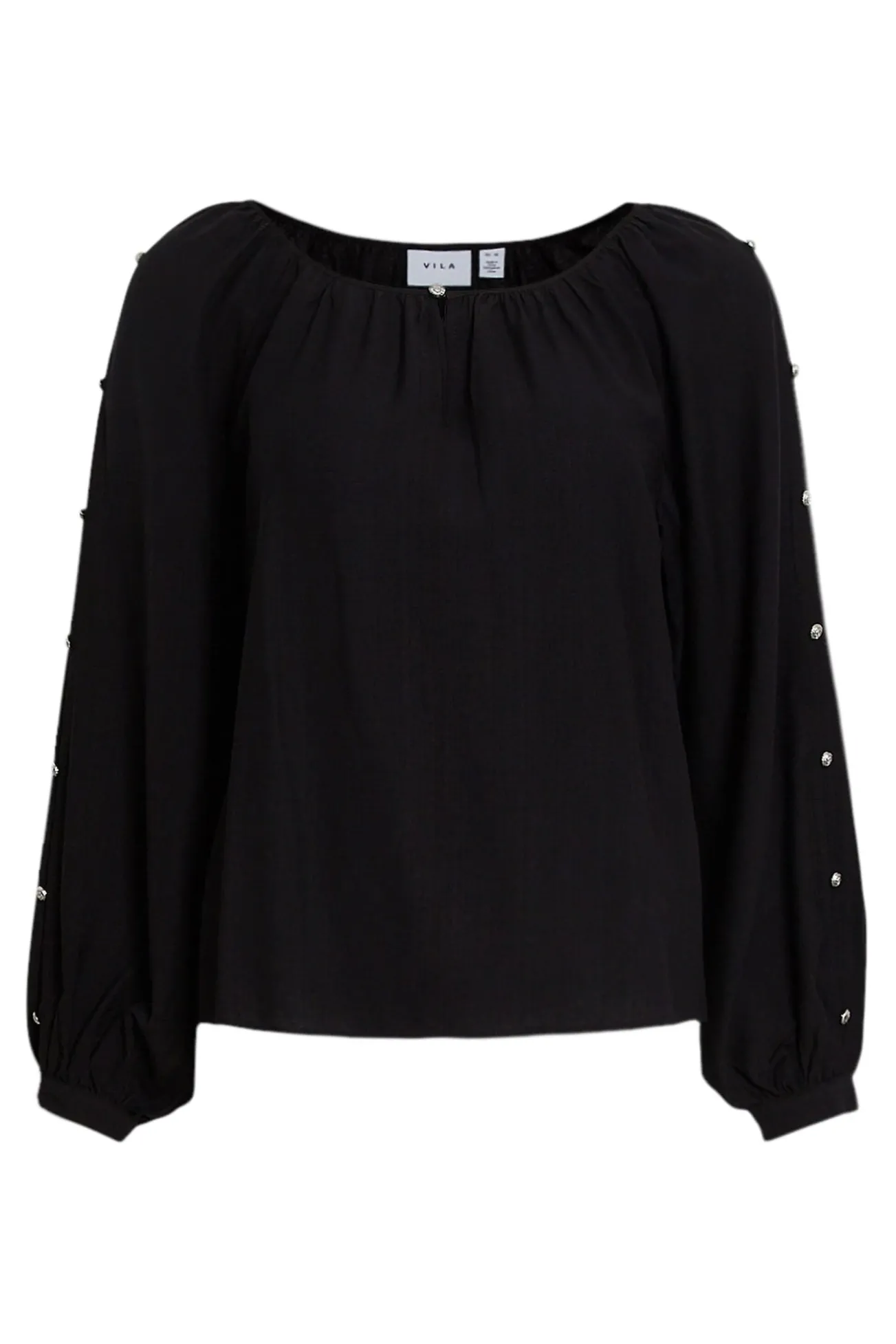 Blusa com mangas abotoadas
