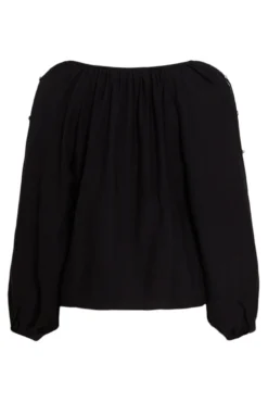 Blusa com mangas abotoadas