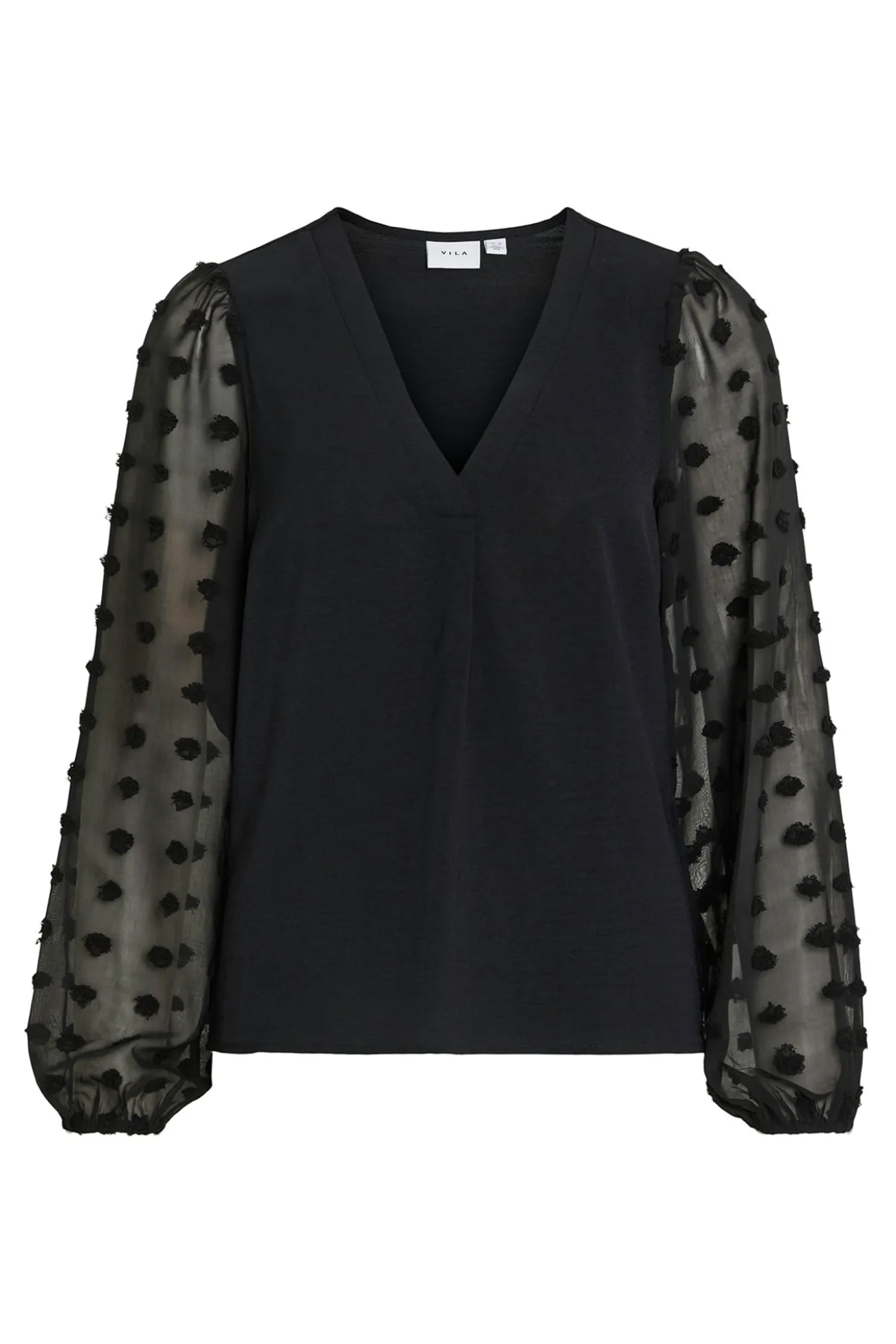 Blusa com plumeti nas mangas