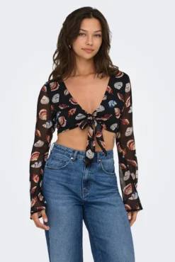 Blusa curta ajustável