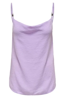 Blusa de alças com decote drapeado