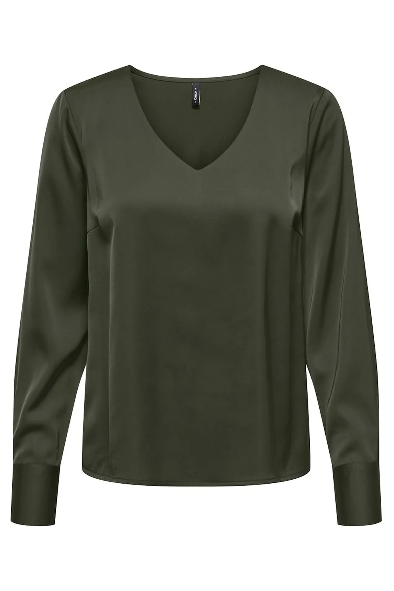 Blusa de cetim de manga manga