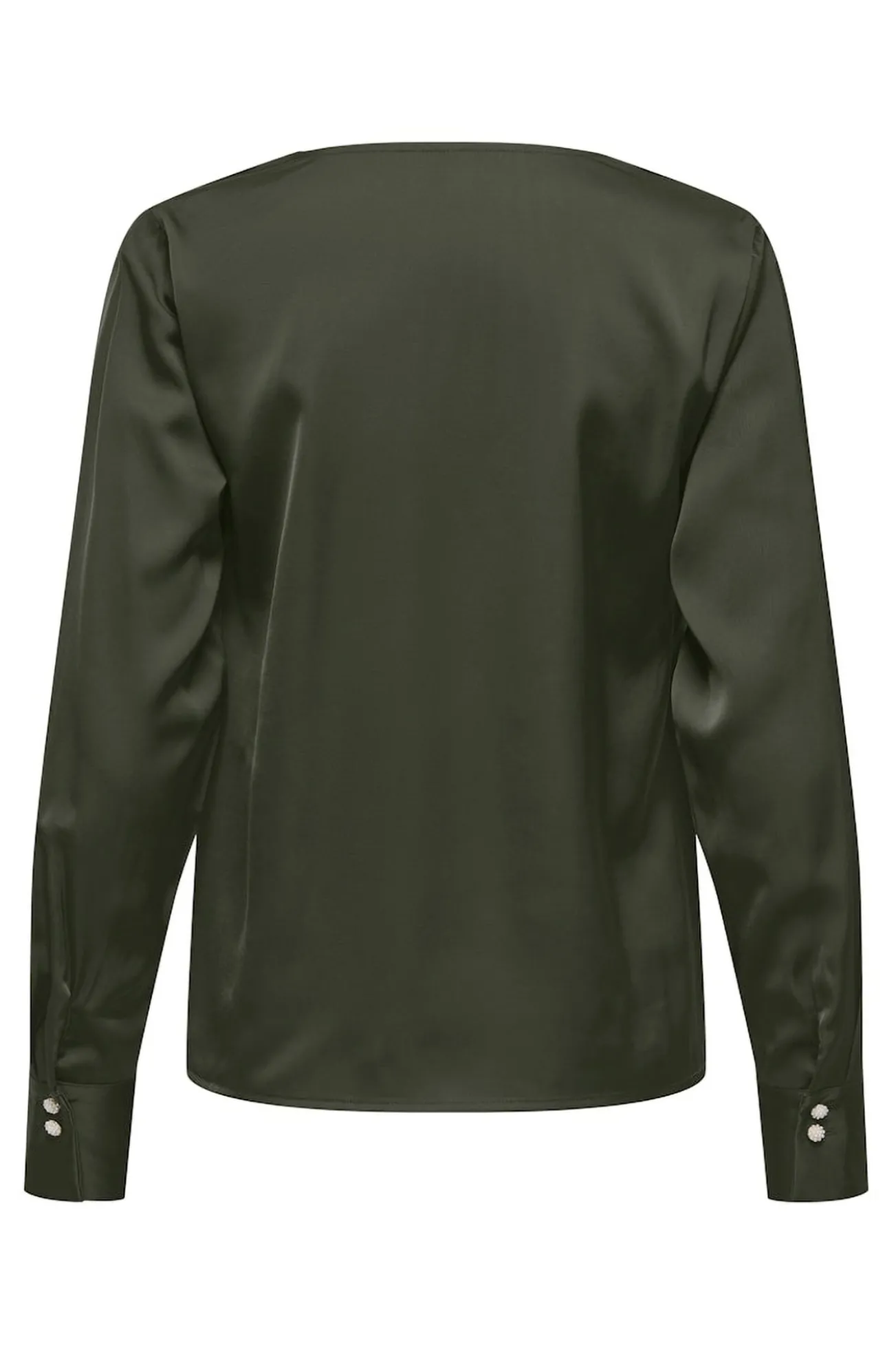 Blusa de cetim de manga manga