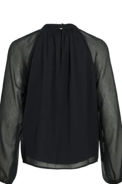 Blusa de chiffon com babados