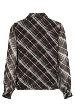 Blusa de chiffon com laçada