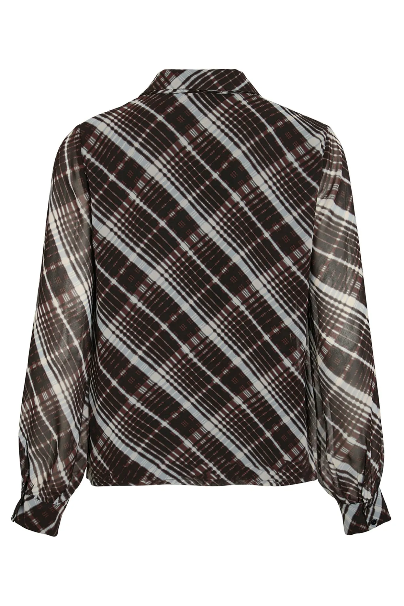 Blusa de chiffon com laçada