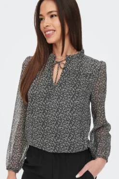 Blusa de chiffon estampada