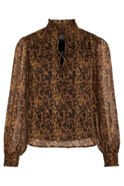 Blusa de chiffon estampada