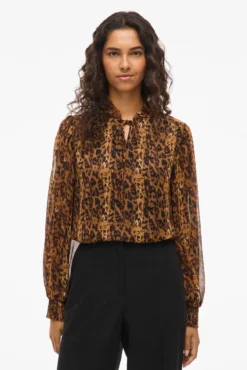 Blusa de chiffon estampada