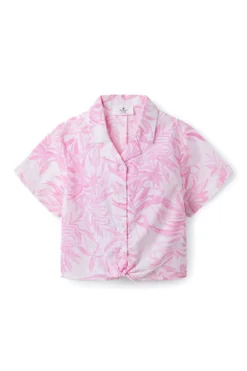 Blusa de flores para menina