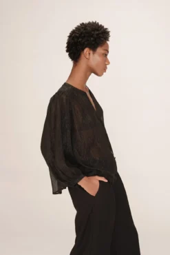 blusa de lurex