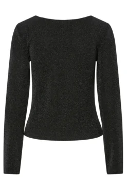 Blusa de lurex de manga comprida