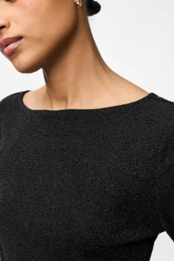 Blusa de lurex de manga comprida