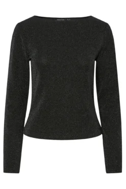 Blusa de lurex de manga comprida