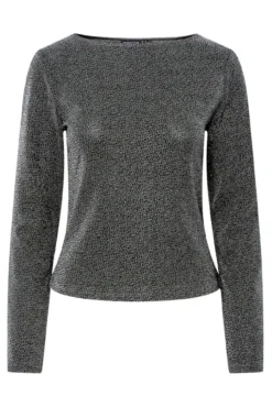 Blusa de lurex de manga comprida