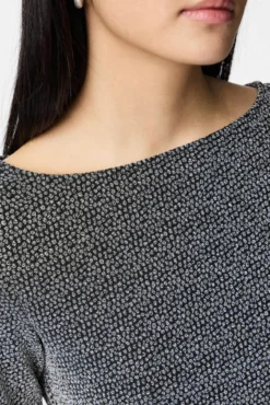 Blusa de lurex de manga comprida