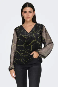 Blusa de lurex manga comprida