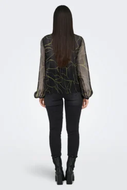 Blusa de lurex manga comprida