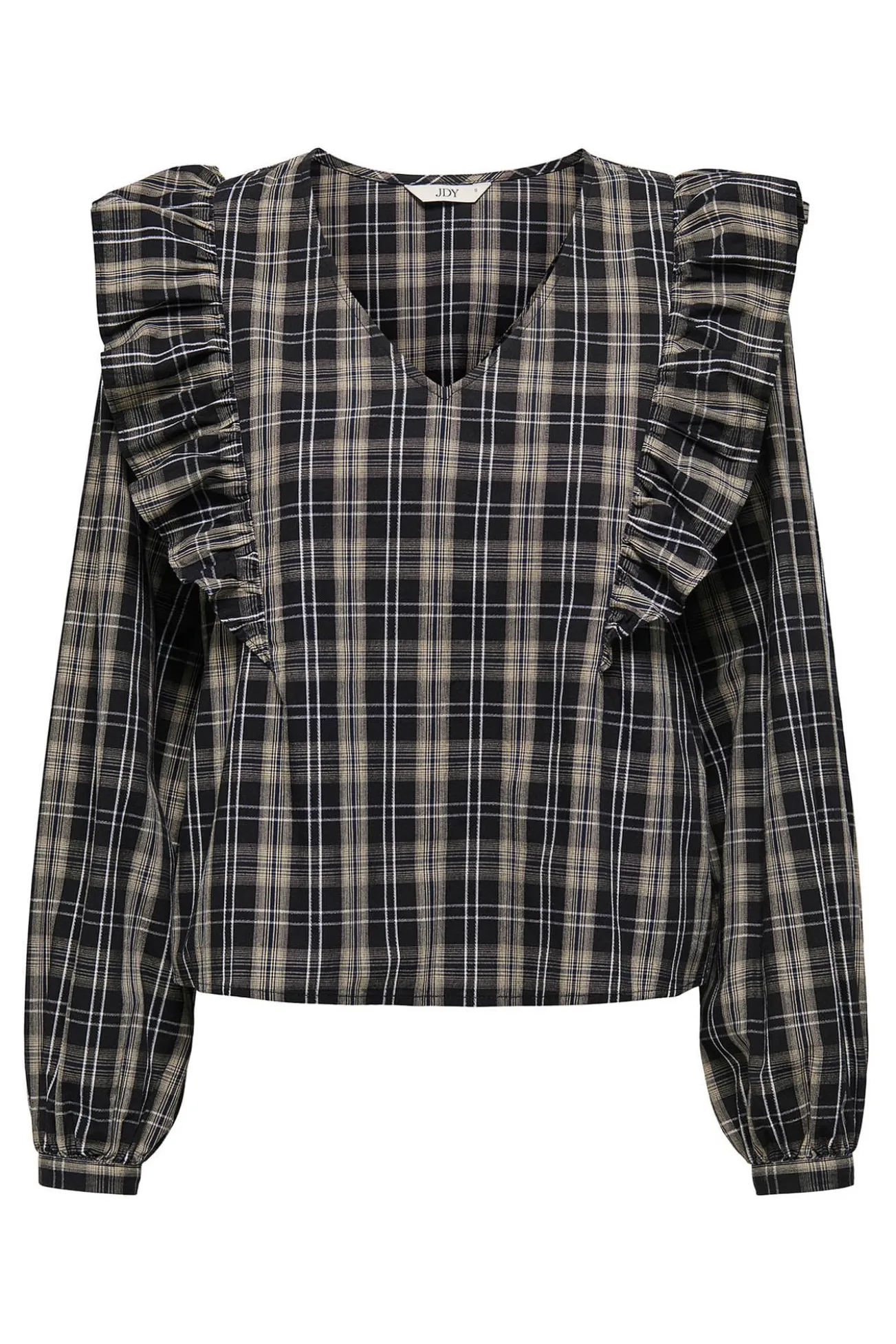 Blusa de manga comprida com babados