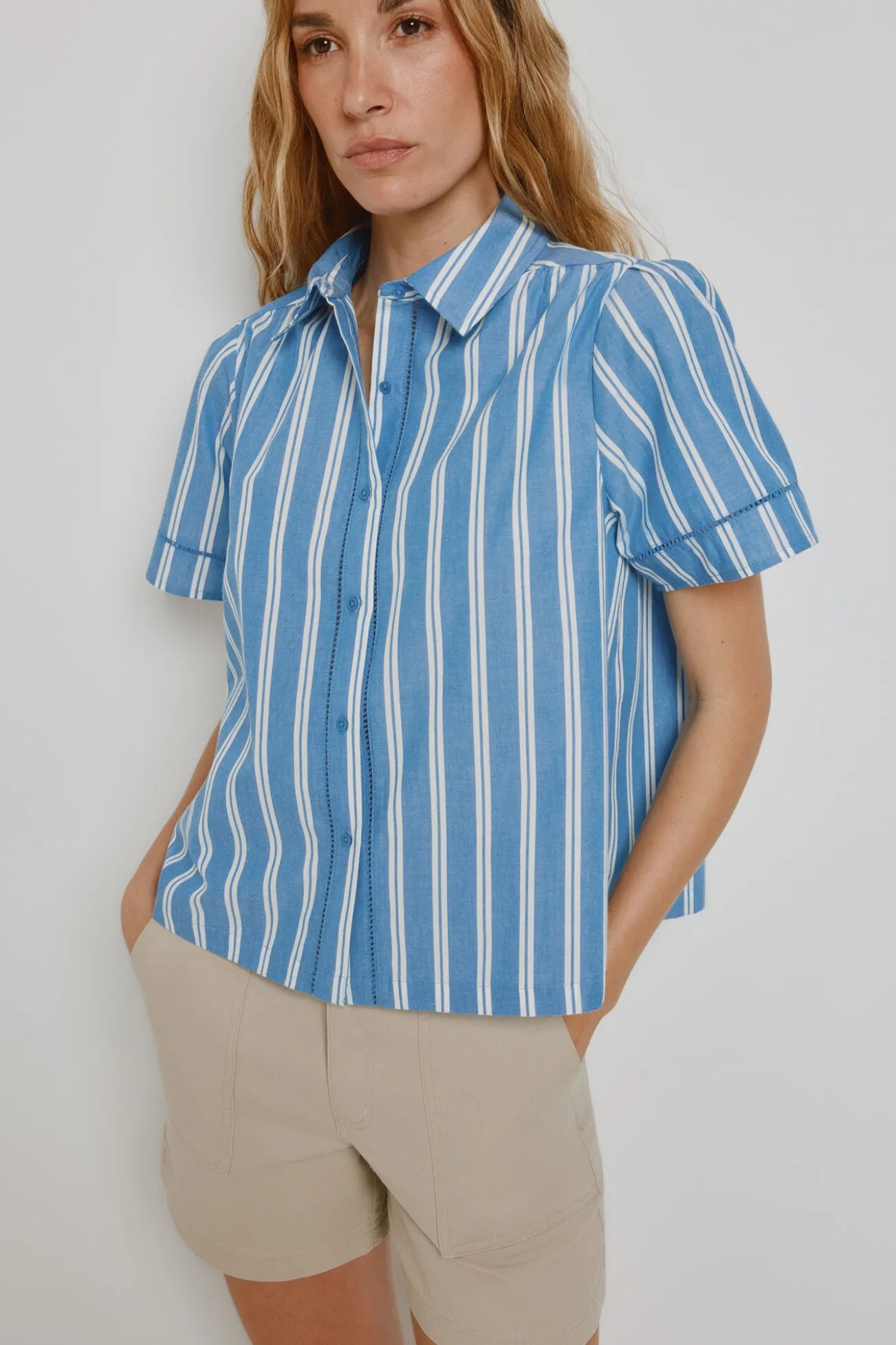 Blusa de riscas de manga curta