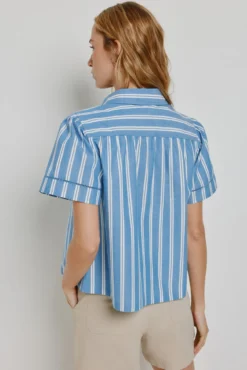 Blusa de riscas de manga curta