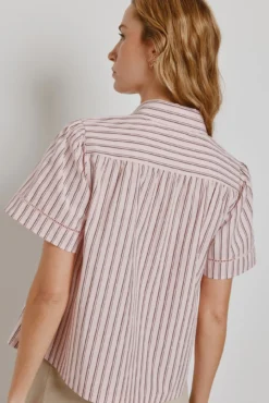 Blusa de riscas de manga curta