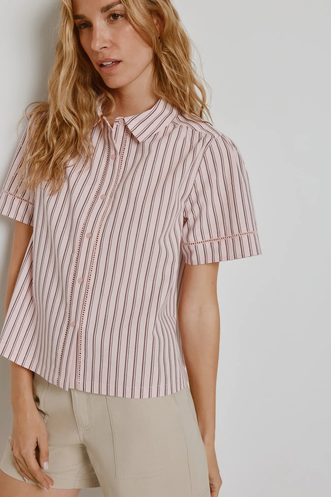 Blusa de riscas de manga curta