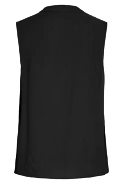 Blusa de viscose mangas com gola mao