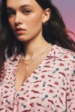 Blusa estampada com nó