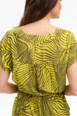 Blusa estampada com viscose