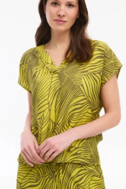 Blusa estampada com viscose