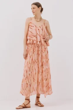 Blusa estampada fluida