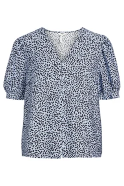 Blusa estampada manga abullonada