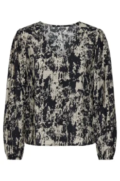 Blusa estampada manga comprida