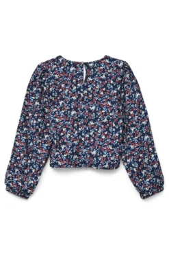 Blusa floral de manga comprida