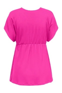 Blusa fluído maternity decote em bico gola manga morcego
