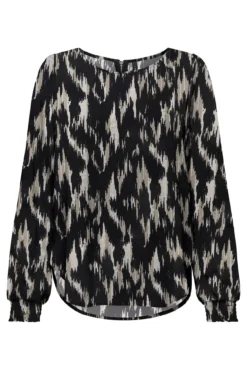 Blusa fluida de manga comprida