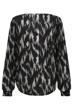 Blusa fluida de manga comprida