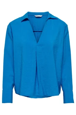Blusa fluida gola em bico