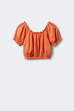 Blusa franzida para meninas
