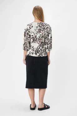 Blusa impressa manga 3/4