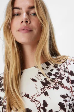 Blusa impressa manga 3/4