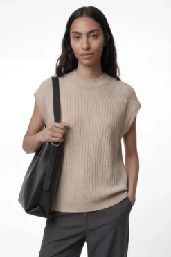 Blusa manga com gola alta