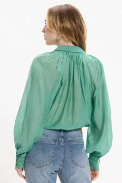 Blusa manga comprida abalonada