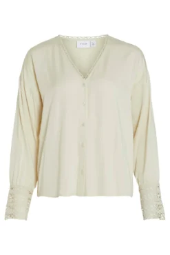 Blusa manga comprida bordada