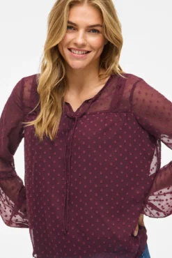 Blusa plumeti de manga comprida