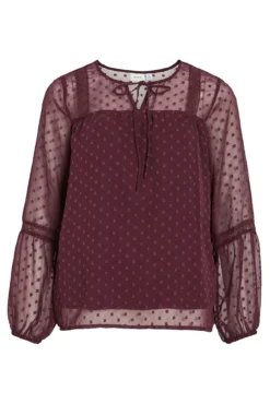 Blusa plumeti de manga comprida