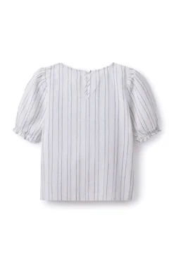 Blusa riscas linho menina